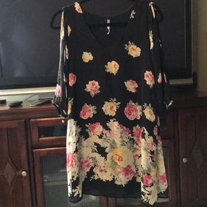 Black floral dress